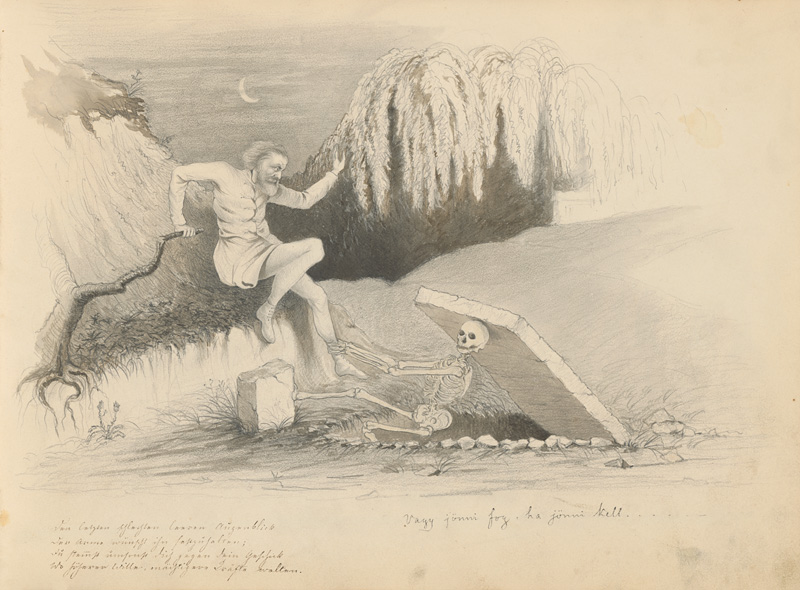 Stredoeurópsky maliar z 19. storočia, Odescalchi, Július | Album kresieb z 1847 - 1849 | Displayed motifs: White dove, Person, Clothing, Human arm, Angel, 