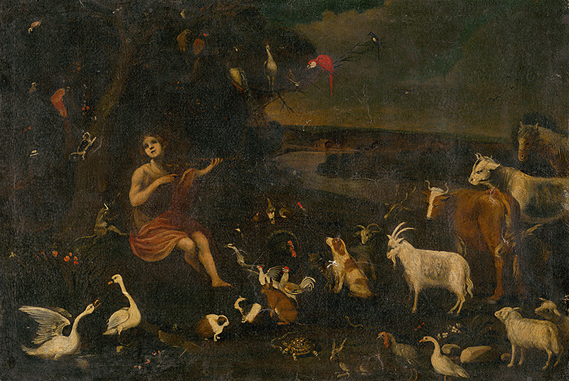 Autor kópie neznámy | Orfeus v Podsvetí | Displayed motifs: Goat, Bird, White dove, Sheep, Animal, Human face, Woman, 