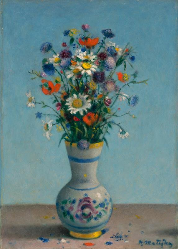Matejka, Peter | Kytica poľných kvetov | Displayed motifs: Vase, Flower, Houseplant, Flowerpot, 