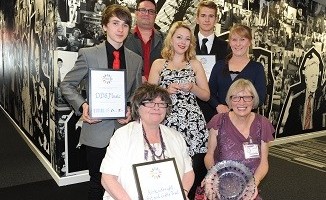 Representatives from Scotland winner KACT and runner-up DD8 Music