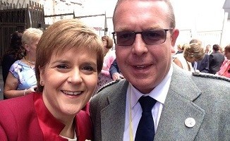 Rod Anderson with Nicola Sturgeon