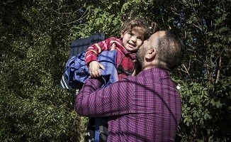 Mohammad with one of his daughters