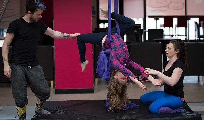 7. Aerial gymnastics at Adventure Circus