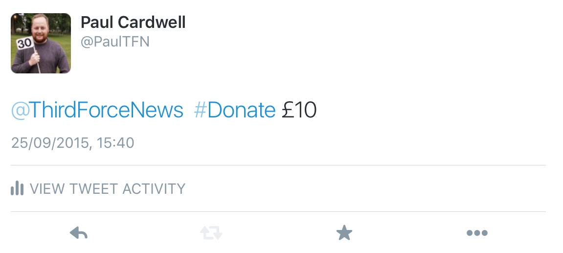 7. Twitter #Donate