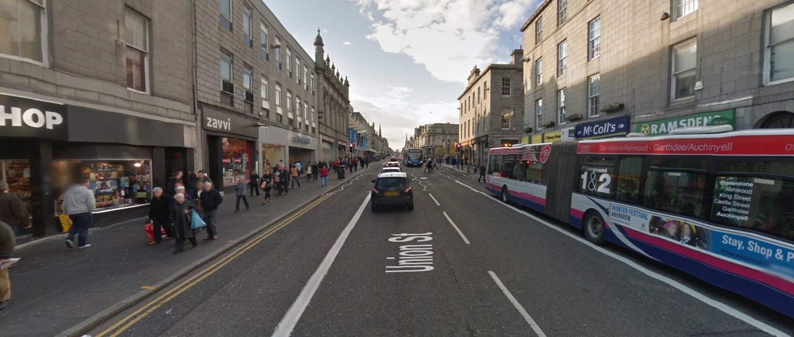 8. Union Street, Aberdeen (46 microgrammes nitrogen dioxide per cubic metre)