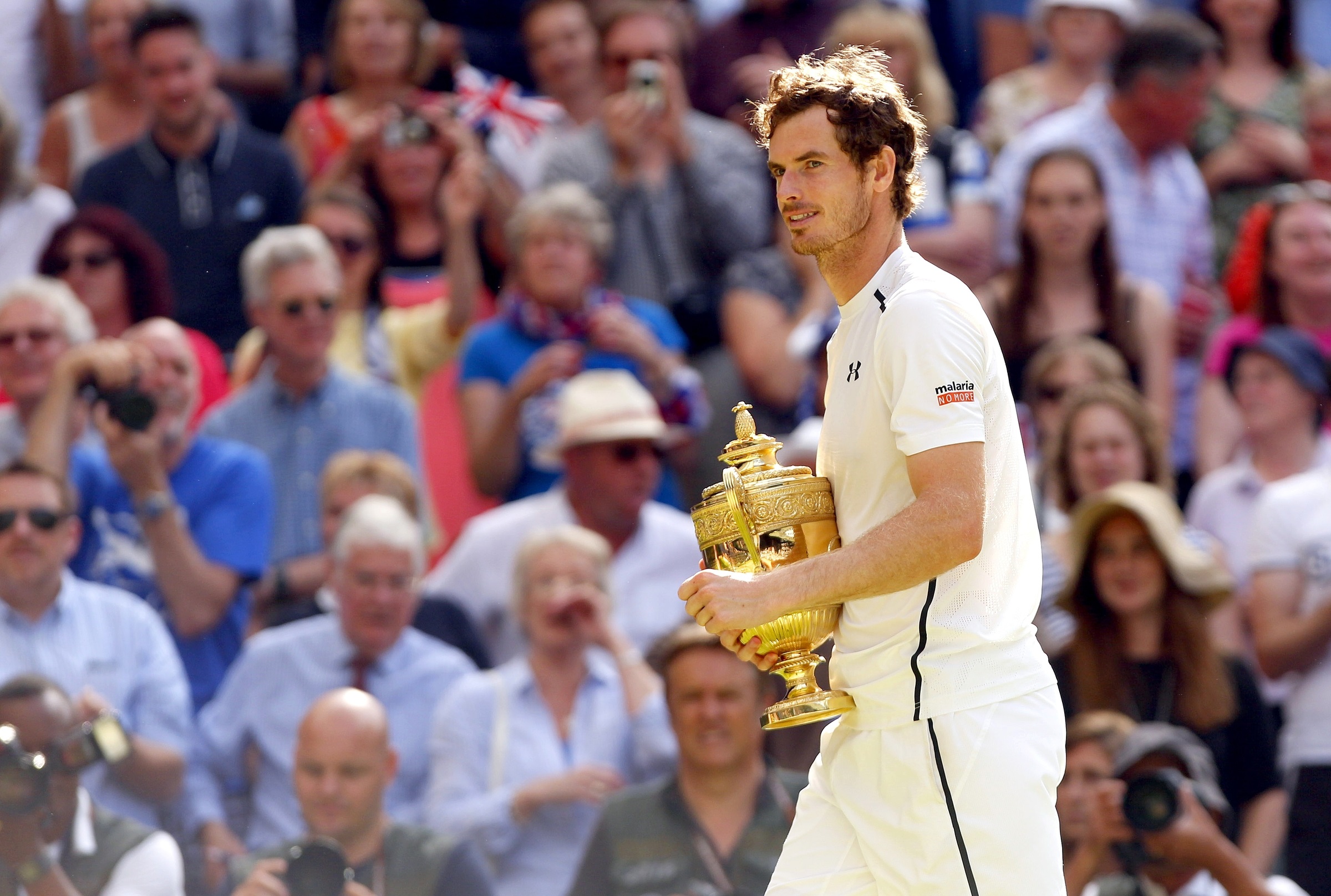 July 2016 - the first Wimbledon champion to promote a charity on his whites