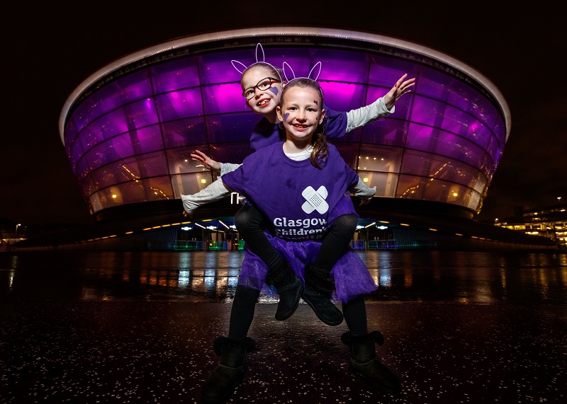 Glasgow landmark is twinning as it turns purple for children’s charity