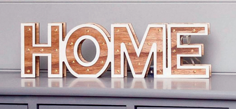 HOME decorative sign (£7.99)