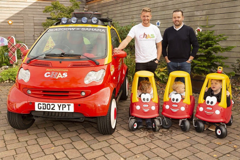 Brothers set off to Africa in a Cozy Coupe to raise money for CHAS