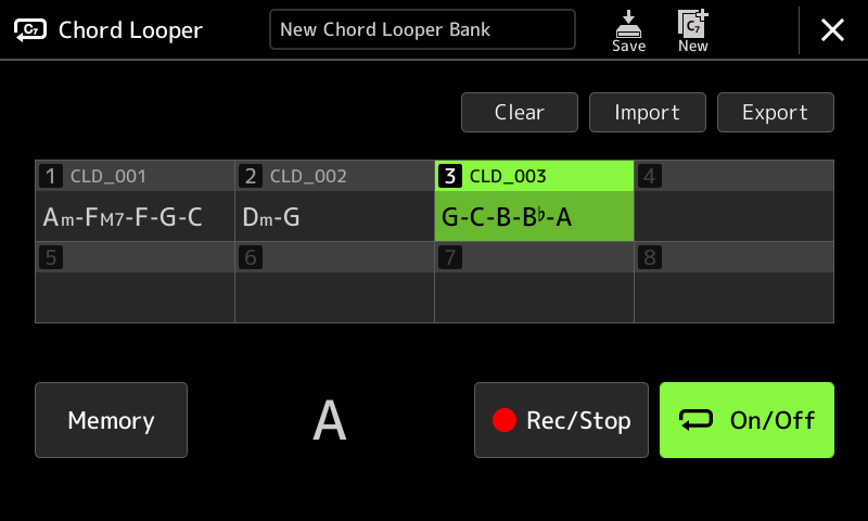 Der Chord Looper wurde mit dem Yamaha PSR-SX900 vorgestellt.