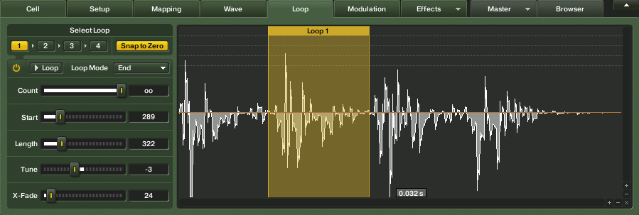 Ist übersichtlich und funktioniert auch ohne Lupe: Der Loop-Editor.