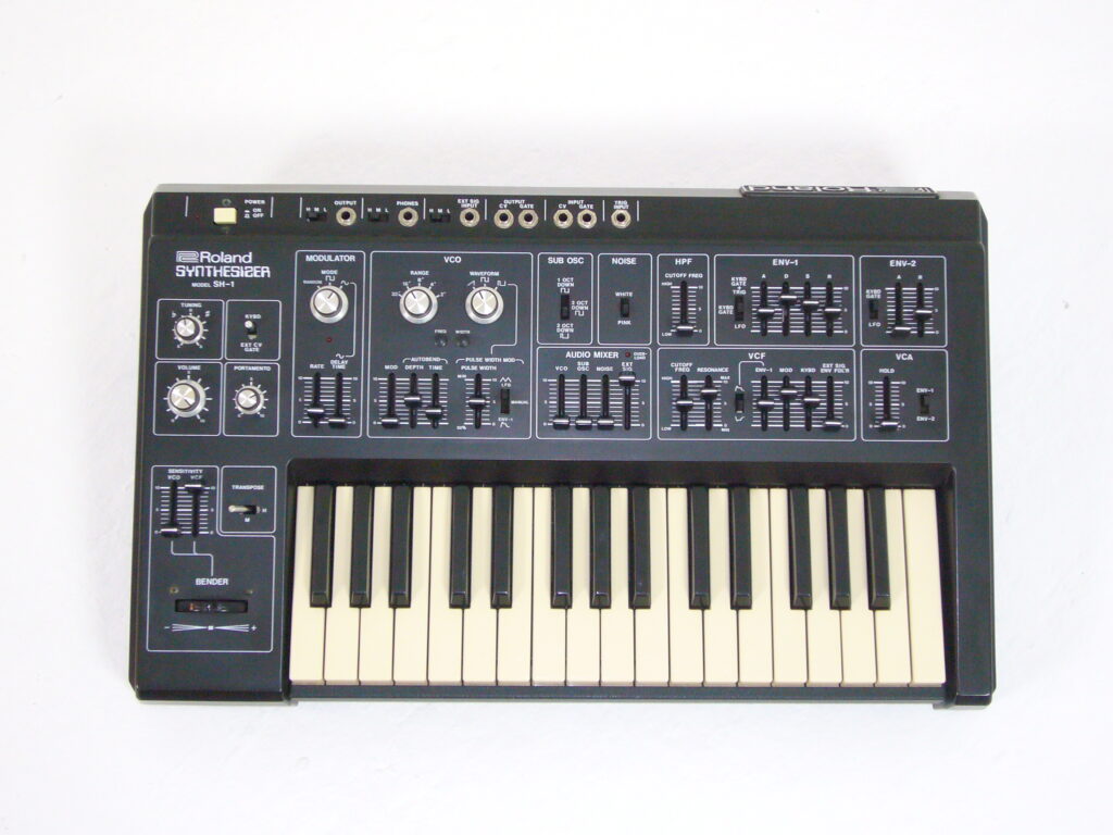 Roland SH-1: Blick auf den Synthesizer 