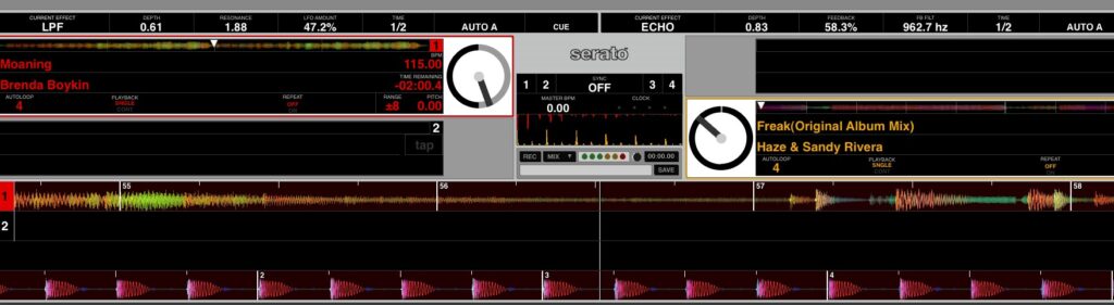 Beatgrid beim 4/4 Takt und beim Downbeat