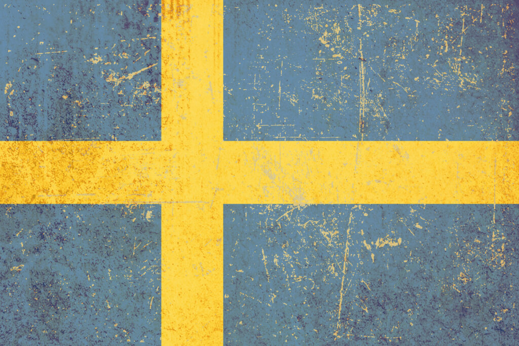 flag of sweden grunge