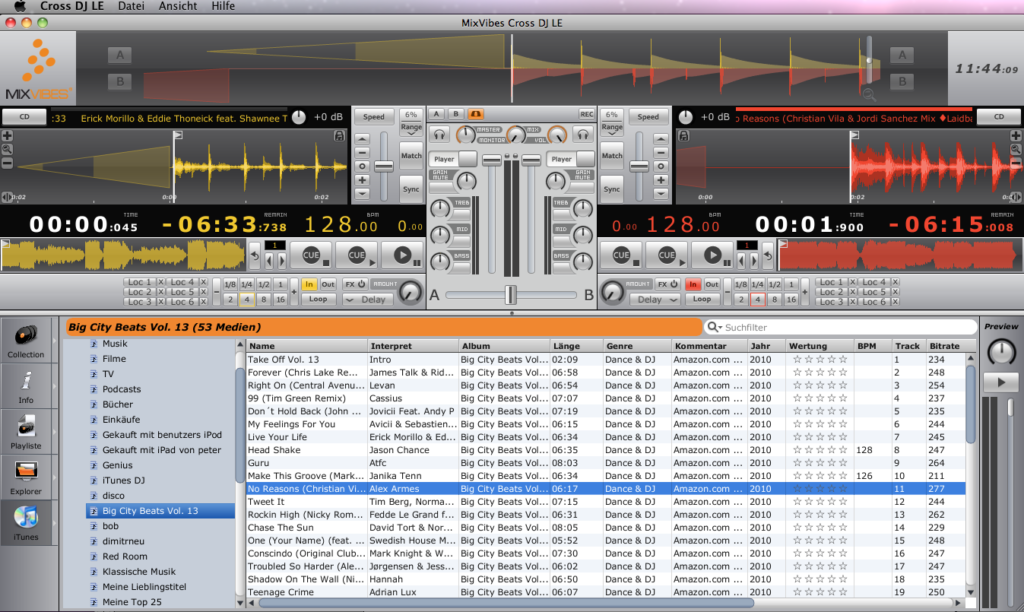 Mixvibes iTunes Integration