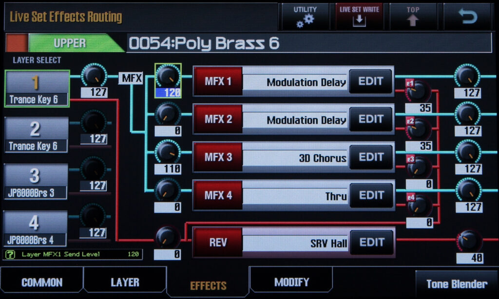 Live Set Effekt-Routing