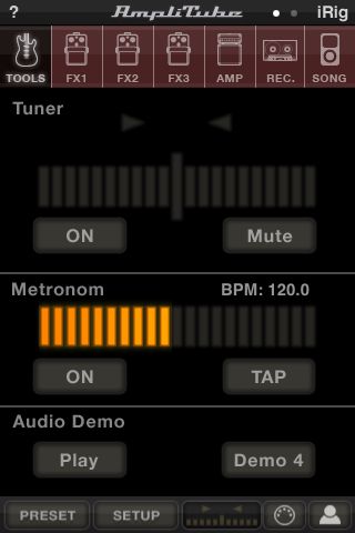 Die Tools von AmpliTube iRig.