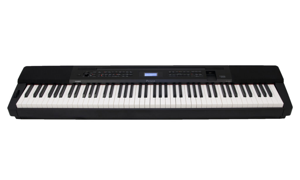 Das kompakte Digitalpiano Casio PX-350 Privia kommt mit neuer Tastatur und Klangerzeugung