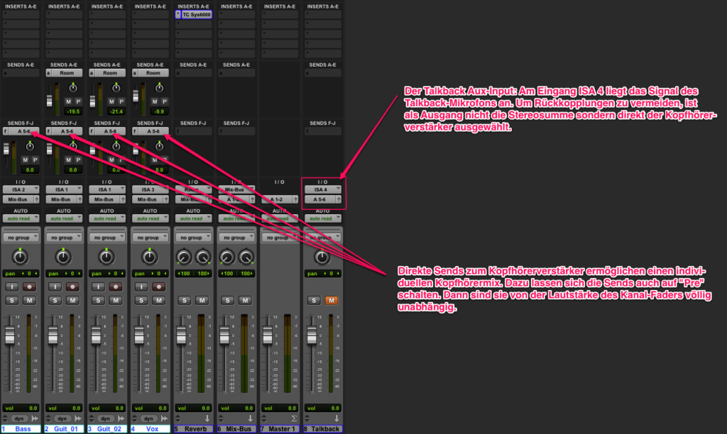 So lässt sich mit Pro Tools ein individueller Kopfhörer-Mix erstellen.