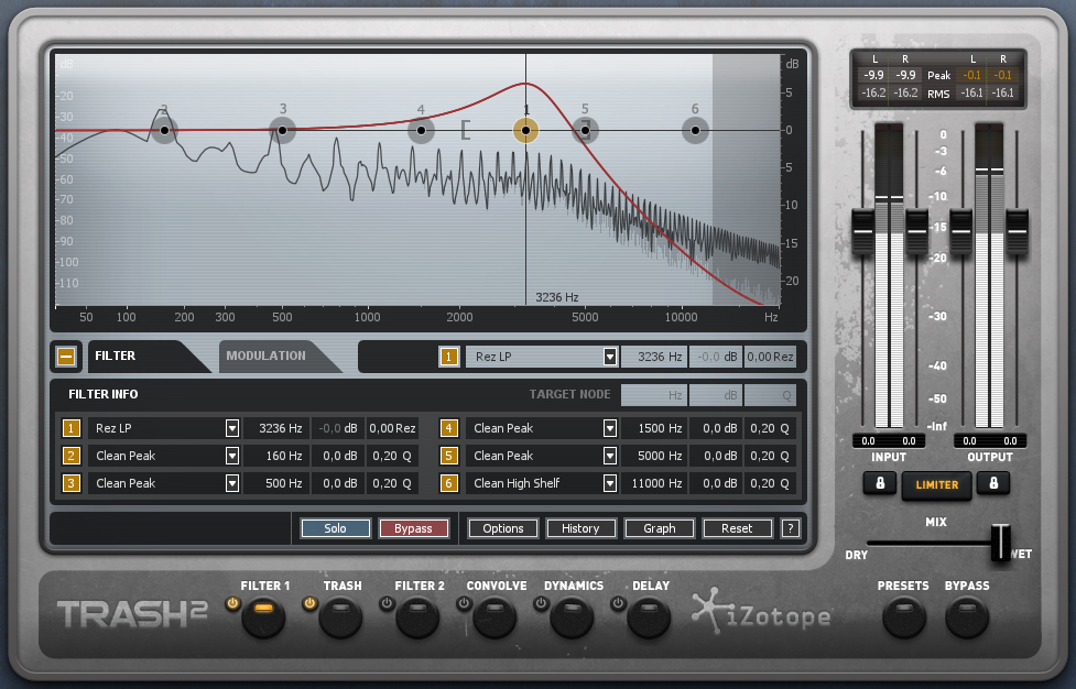 Du brauchst keinen Equalizer, sondern ein Resonanzfilter? Kein Problem: Ein Mausklick und der EQ mutiert zu einem waschechten Lowpass-Filter mit Resonanz.