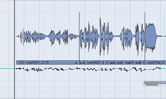 Automation der Lautstärke des Vocal-Kanals