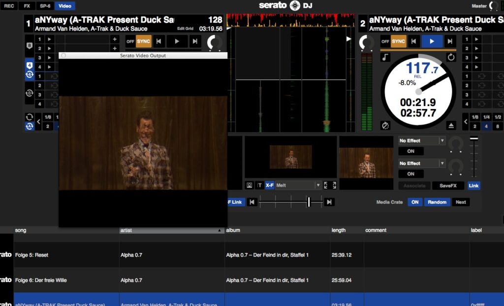Bewegtbild Plugin mit FX für Serato