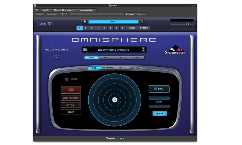 Der Omnisphere liefert eine leise Streicherlinie