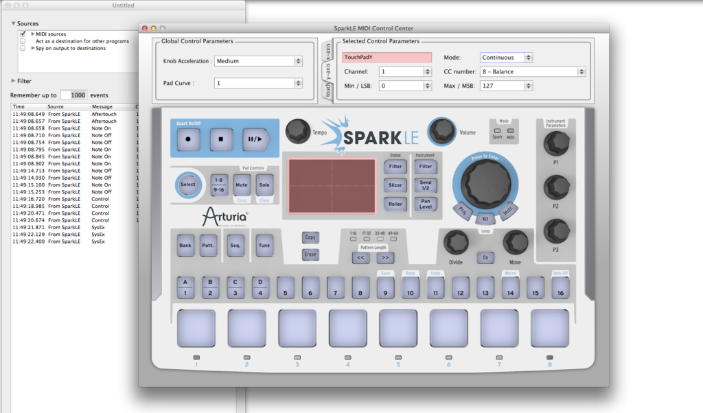 Volle Kontrolle über den Spark LE im MIDI-Betrieb
