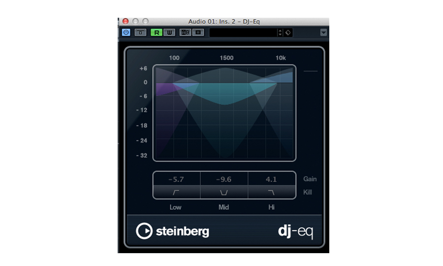 Der DJ EQ bietet neben einer dreibandigen Frequenzkorrektur auch Kill-Switches für jedes Frequenzband