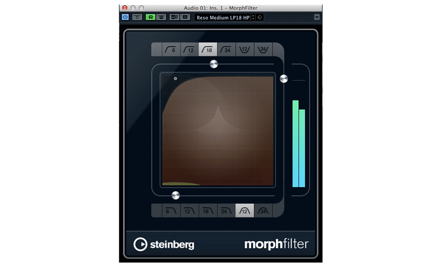 Mit dem MorphFilter sind interessante Filter-Automationen möglich. Kreativität erwünscht!