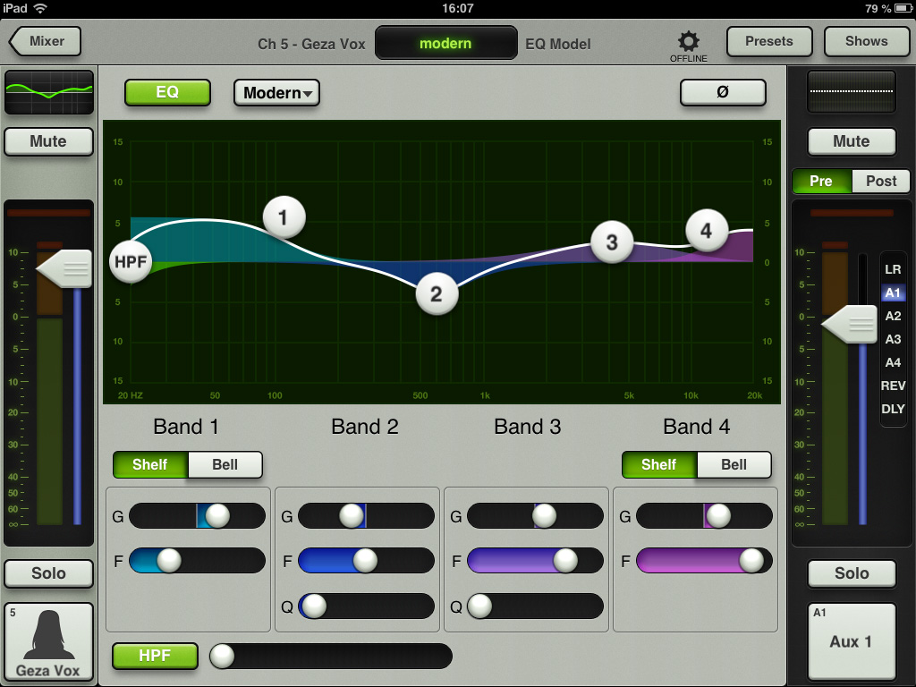 Nur ein kleiner Logik-Fehler: Der Vintage-Modus fehlt in den internen Return-Kanälen (Delay, Reverb, iPad).