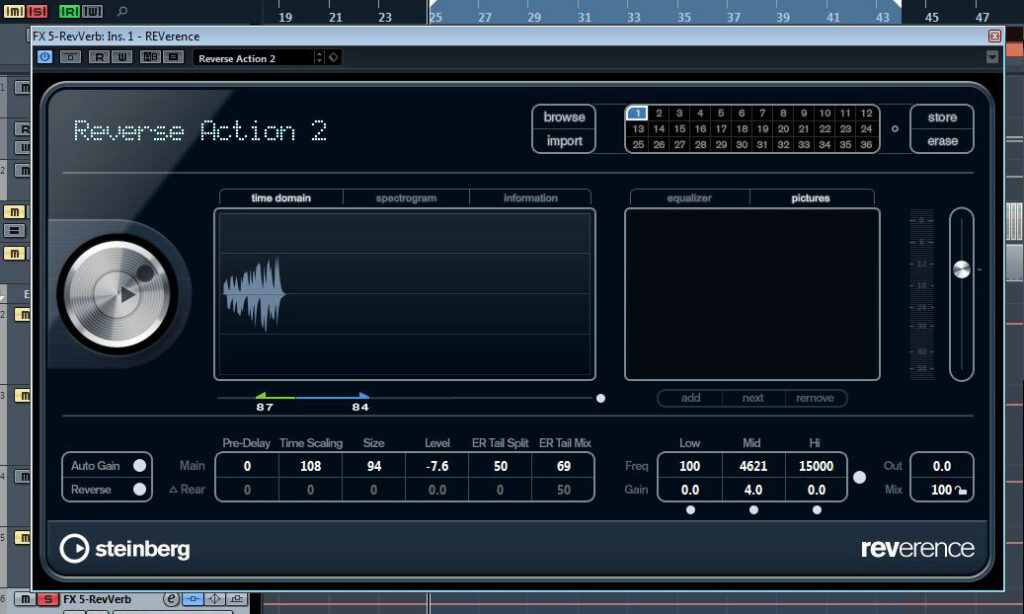 Das Reverse Reverb des Steinberg-Plugins Reverence verschafft den Background-Vocals größere klangliche »Dichte«