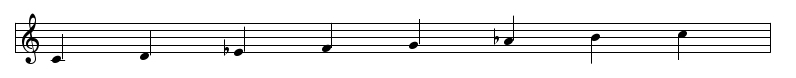 Die harmonische Molltonleiter in C