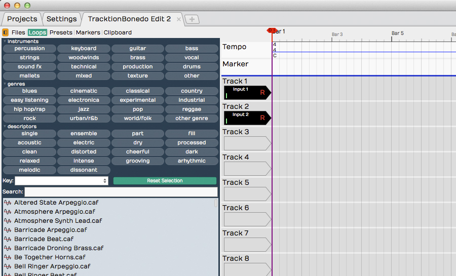 Die Kategorisierung von Presets oder Loops erleichtert das kreative Arbeiten deutlich. Sogar an eine Suchfunktion wurde gedacht.