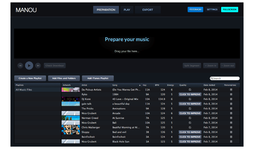 Mixed In Key Flow: Die Software analysiert die Tracks nach Tonarten, BPM und Energielevel.