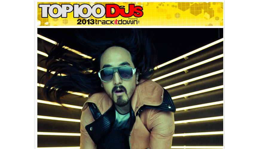 Bei den Top 100 des "DJ Mag" belegte Steve Aoki 2013 den achten Platz.