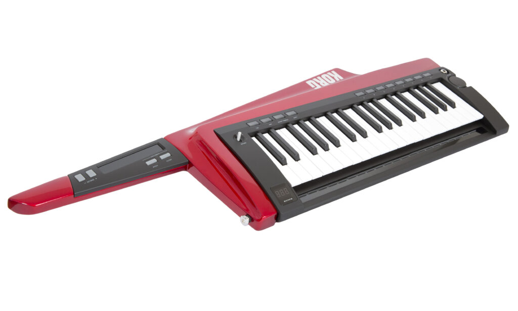 Der RK-100S ist eine schicke Keytar mit der Klangerzeugung des microKORG XL