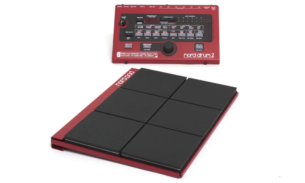 Zwei, die sich auf Anhieb verstehen: Nord Drum 2 und Nord Pad 6.