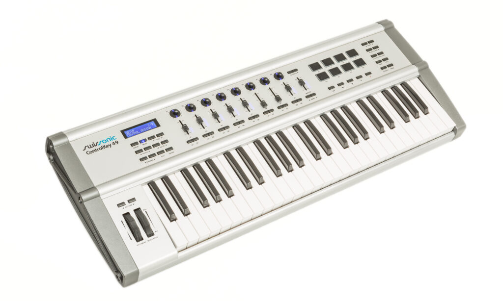 Die Swissonic ControlKey Keyboards gibt es in drei Größen – hier die Version mit 49 Tasten