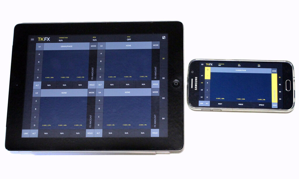 Hier friedlich nebeneinander: TKFX auf dem iPad und unter Android