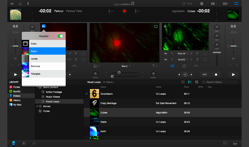 Wenn es mal schnell gehen soll: Der Visualizer synchronisiert die Animationen zur laufenden Musik und erzeugt somit auch ohne einen Videoclip Atmosphäre.