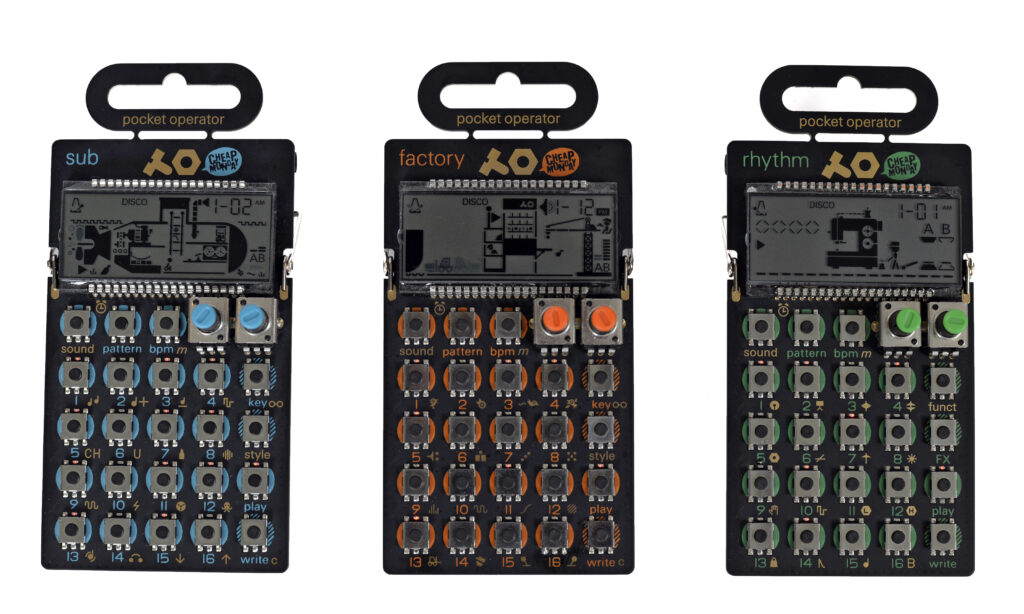 Das Mini-Trio: Teenage Engineering PO-14 Sub, PO-16 Factory und PO-12 Rhythm