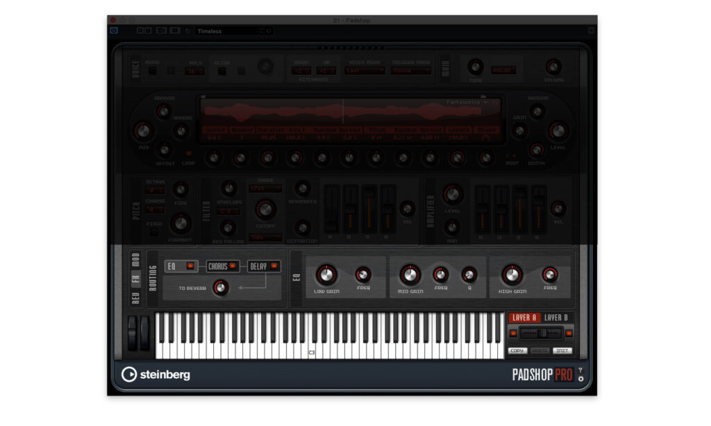 Zur verbesserten Klangschichtung ist der Padshop Pro mit einem Equalizer pro Layer ausgestattet.