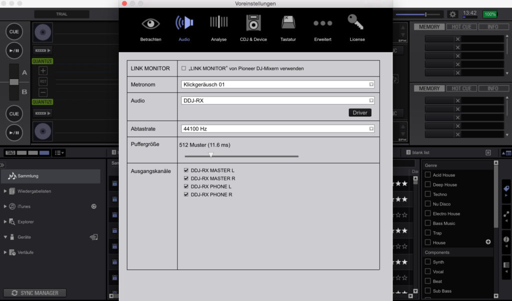 DDJ-RX Setup in Rekordbox