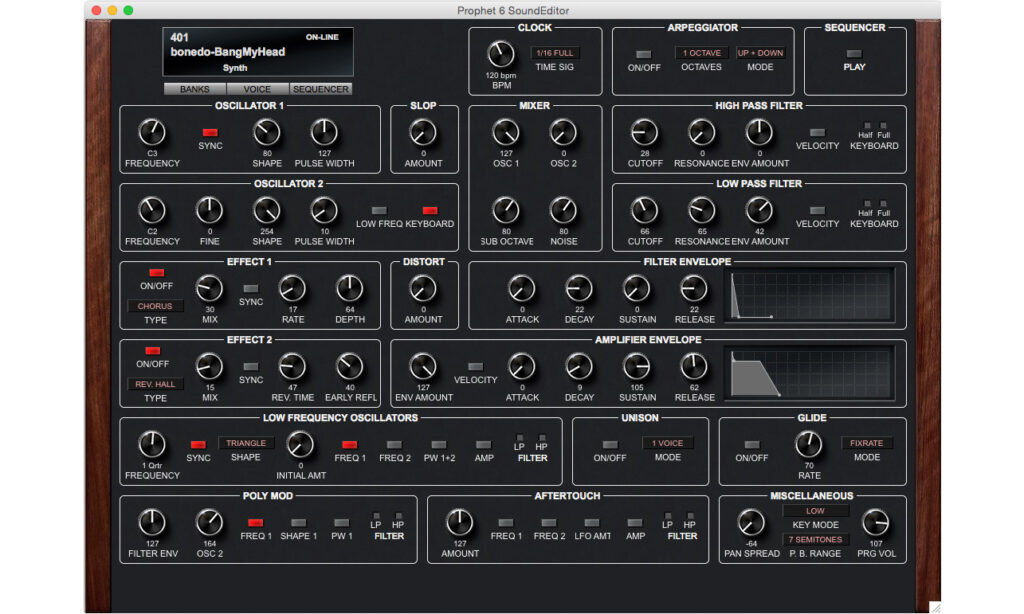 "Bang My Head" - der fertige Sound für den Prophet-6 im Soundtower Editor