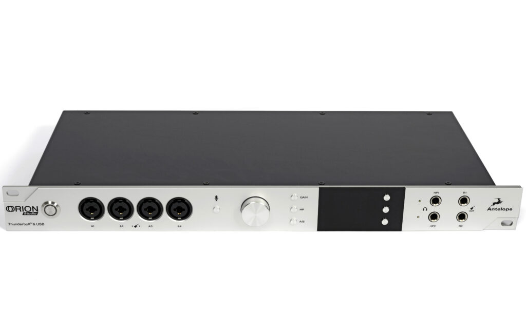 Das Antelope Orion Studio ist ein 24Bit/192kHz Audiointerface mit USB2- und Thunderbolt-Anschluss.