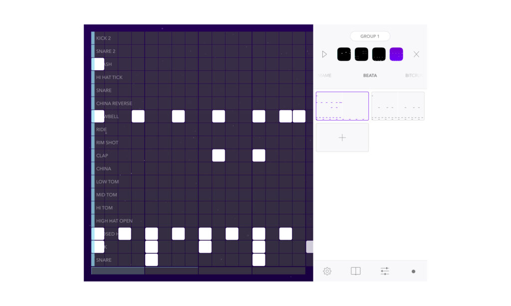 Das Herzstück der Beatwave ist das Grid, in dem die Patterns programmiert werden.