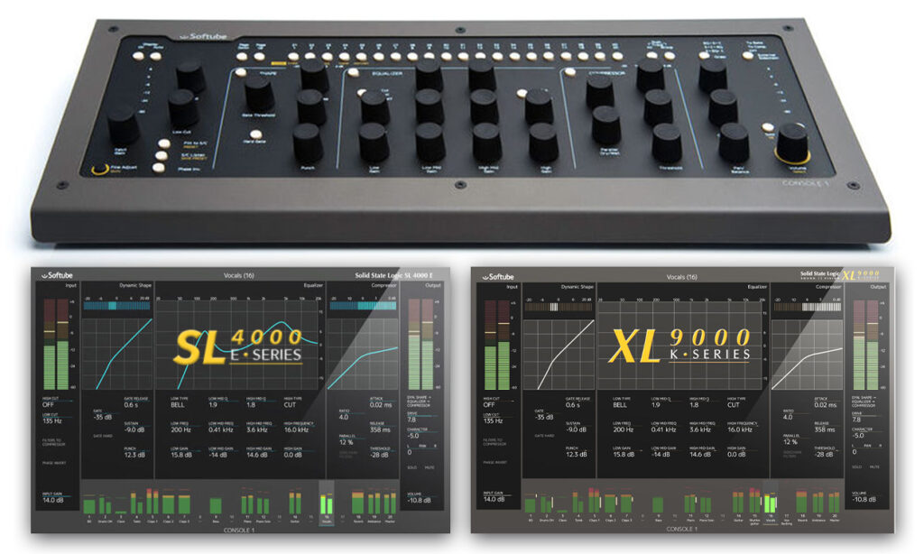 Zwei virtuelle SSL Konsolen für die DAW: Control 1 + XL 9000 K Erweiterung