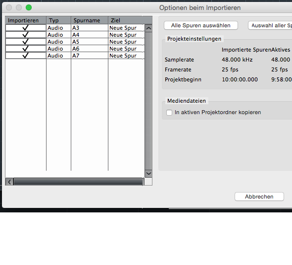 Mit Nuendo können jetzt Audio Tracks aus anderen Projekten importiert werden. Im Vergleich zu Pro Tools Import Session Data ist aber noch Luft nach oben.