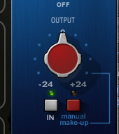 Einige Kompressoren verfügen über einen manuellen Output-Regler, manchmal auch mit Make-Up Gain betitelt.